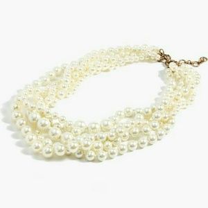 J. Crew Twisted Hammock Pearl Necklace