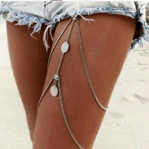 Silver-Plated Leg Chain - Picture 2 of 3