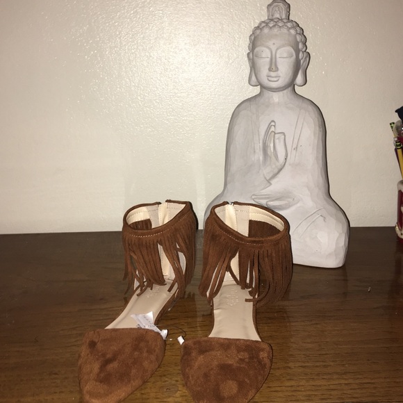 Charlotte Russe Shoes - NWT Brown Suede Flats/ Sandals
