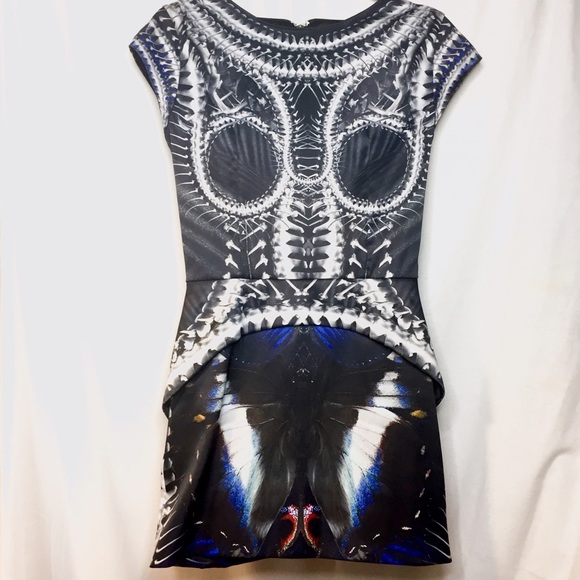 Skingraft designs X-ray peplum dress- RUNWAY/Rare! - Picture 2 of 5