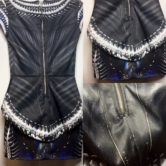 Skingraft designs X-ray peplum dress- RUNWAY/Rare! - Picture 4 of 5