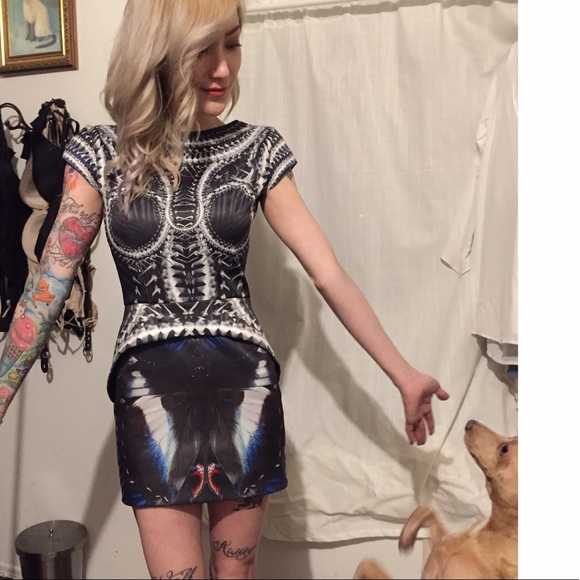 Skingraft designs X-ray peplum dress- RUNWAY/Rare! - Picture 5 of 5