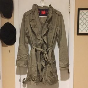 Elle Large Gray Feminine Trench Coat