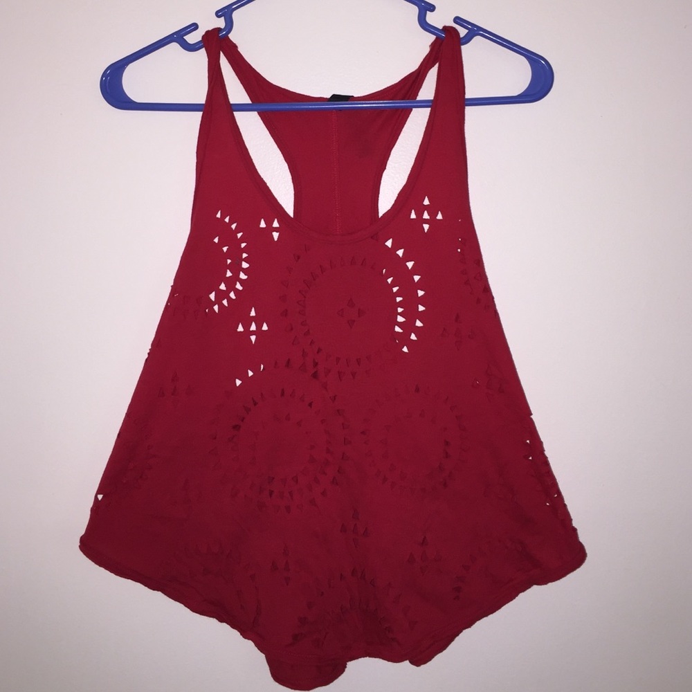 Red tank by Jessica Simpson