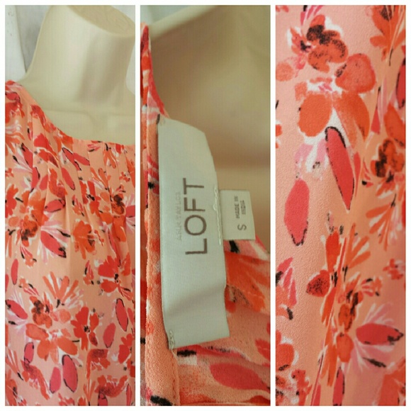 NWOT LOFT crepe floral tunic - Picture 2 of 3
