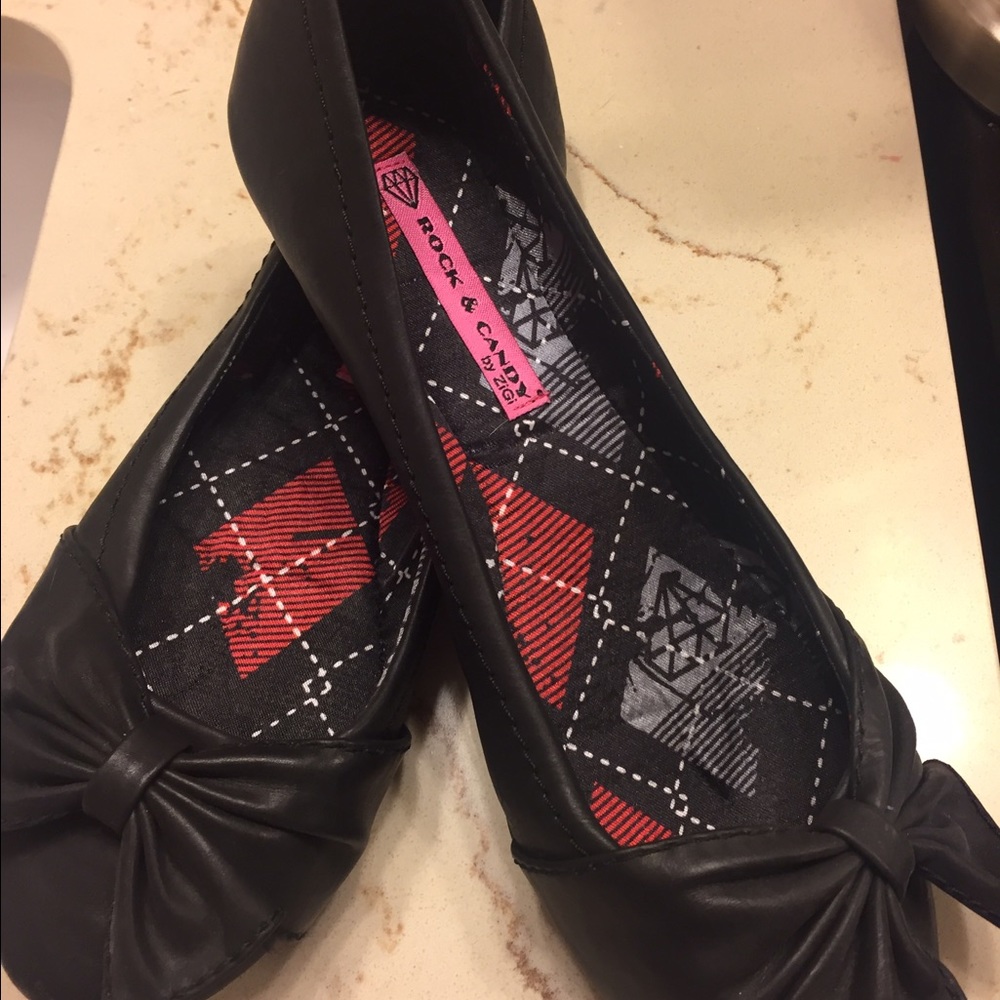 💕Rock & Candy Size 8 Blk Flats💕