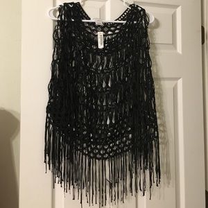 White House Black Market poncho