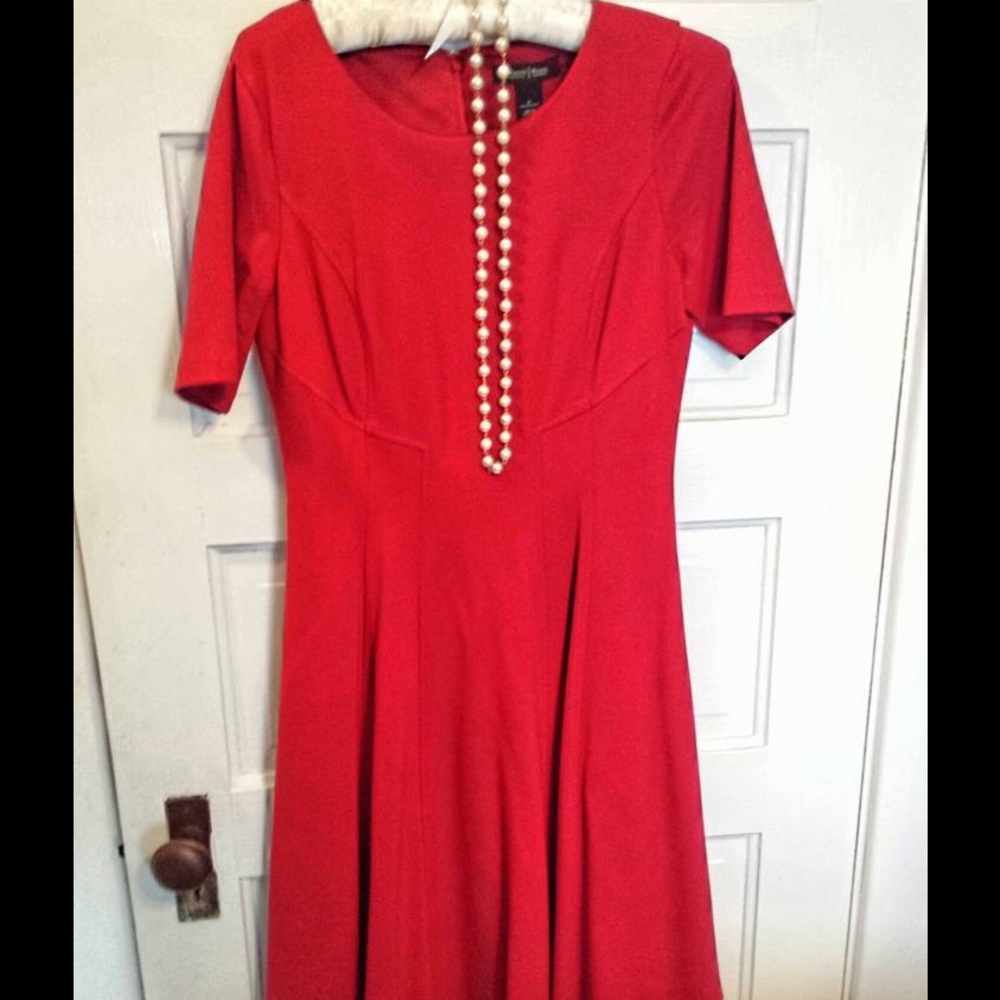 Banana Republic ponte cranberry red dress. Sz 6