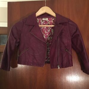 Osh Kosh Other - Girl's Faux Leather Jacket (Maroon)