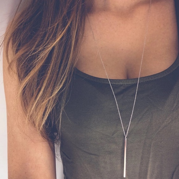 Jewelry - Silver Bar Necklace