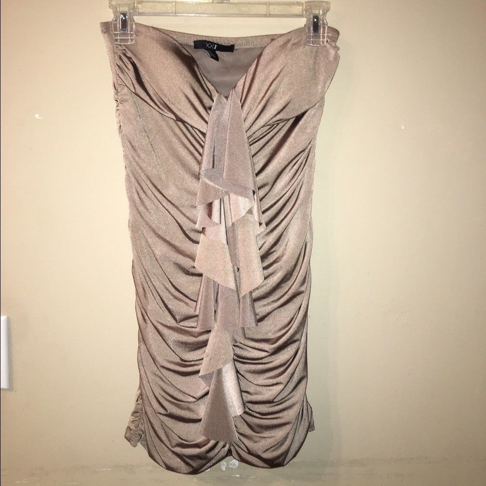 Silver Ruffled Clubbing Dress