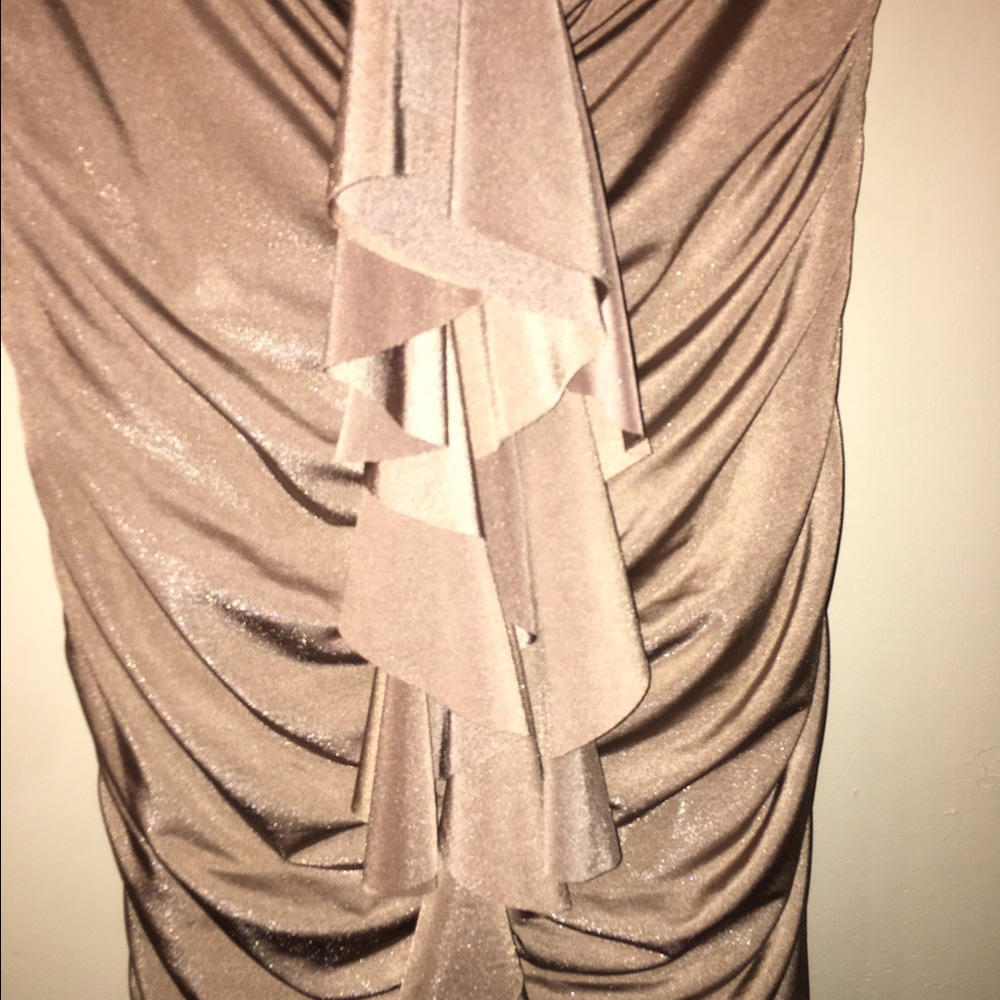 Silver Ruffled Clubbing Dress - Picture 2 of 2
