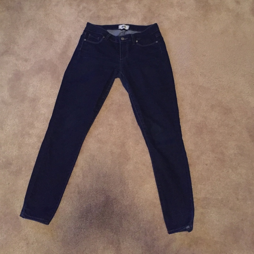 Paige dark wash skinny jeans