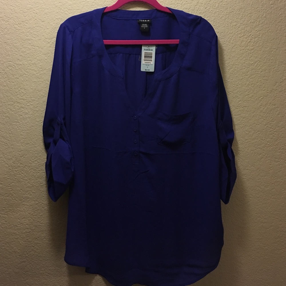 Blue Chiffon Shirt