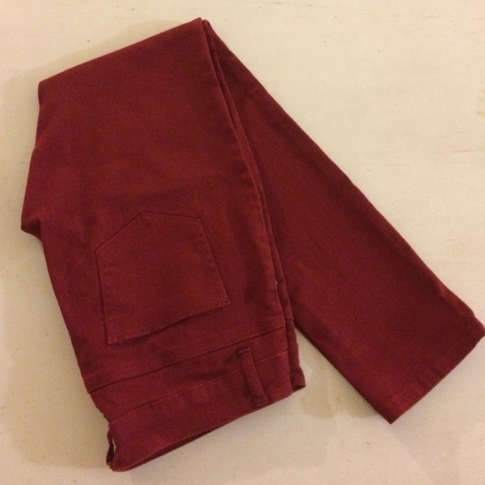 Red Low-Rise Skinny Jeans