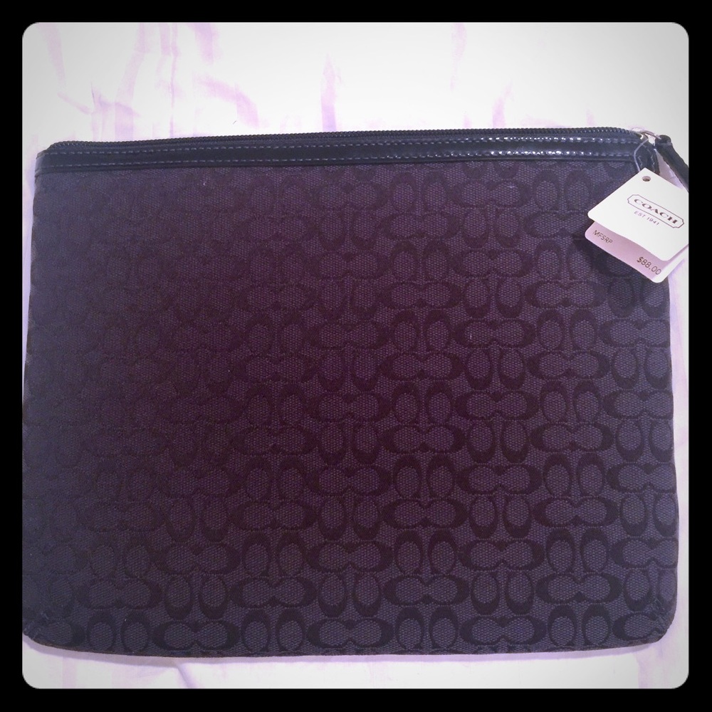 Coach Signature Collection Black Tablet Sleeve