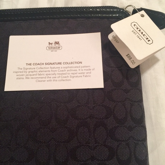 Coach Signature Collection Black Tablet Sleeve - Picture 2 of 3