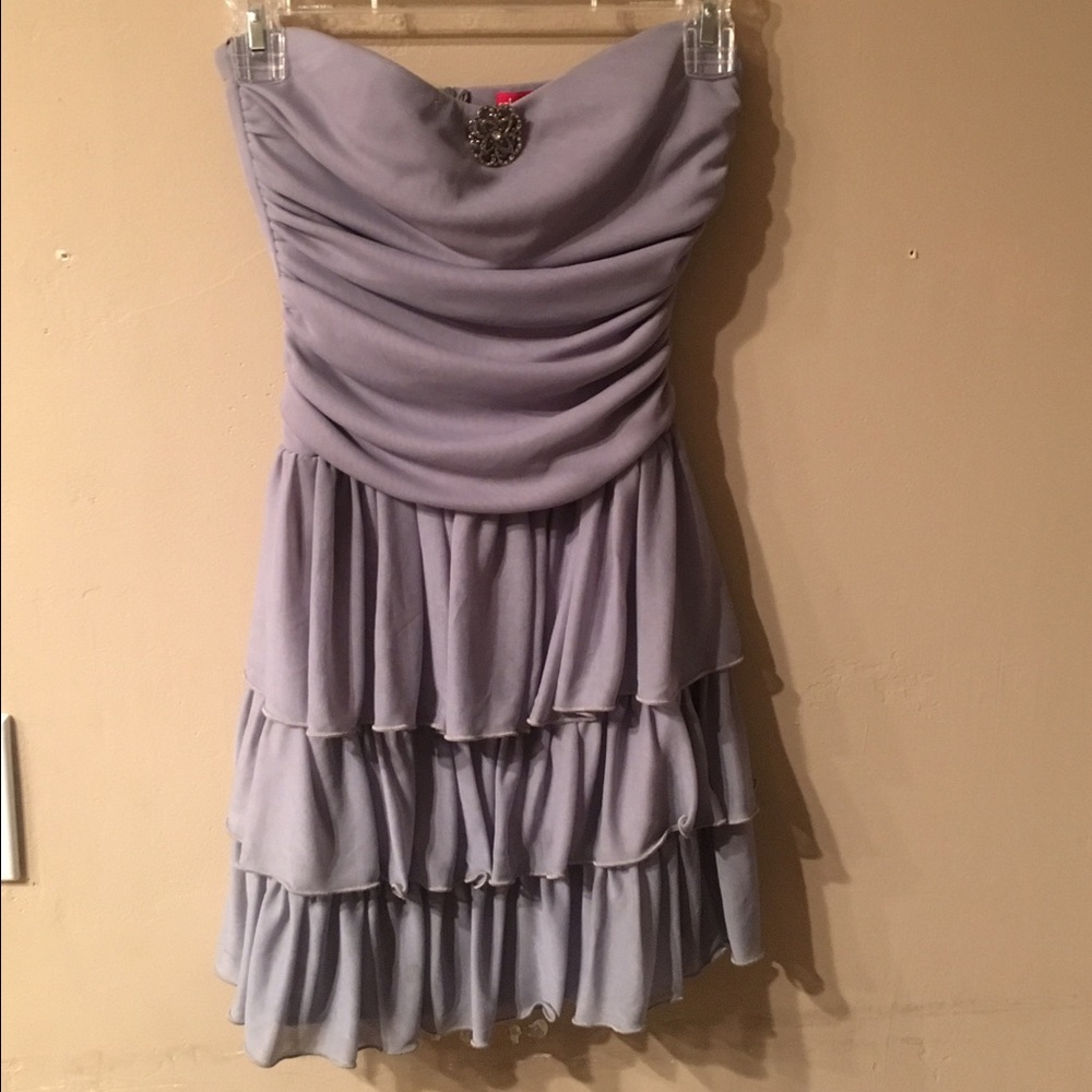 Silver Ruffled Dress