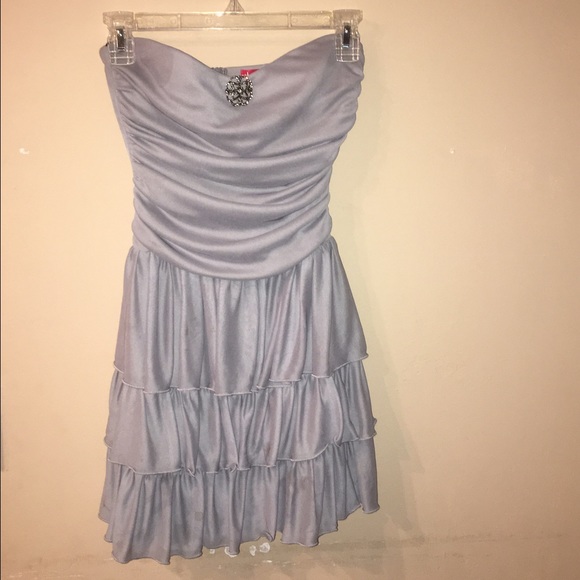 Silver Ruffled Dress - Picture 3 of 4