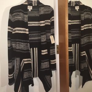 Long wool cardigan
