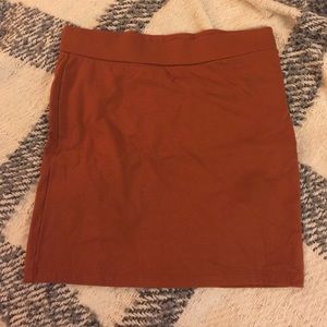 Burnt orange mini skirt