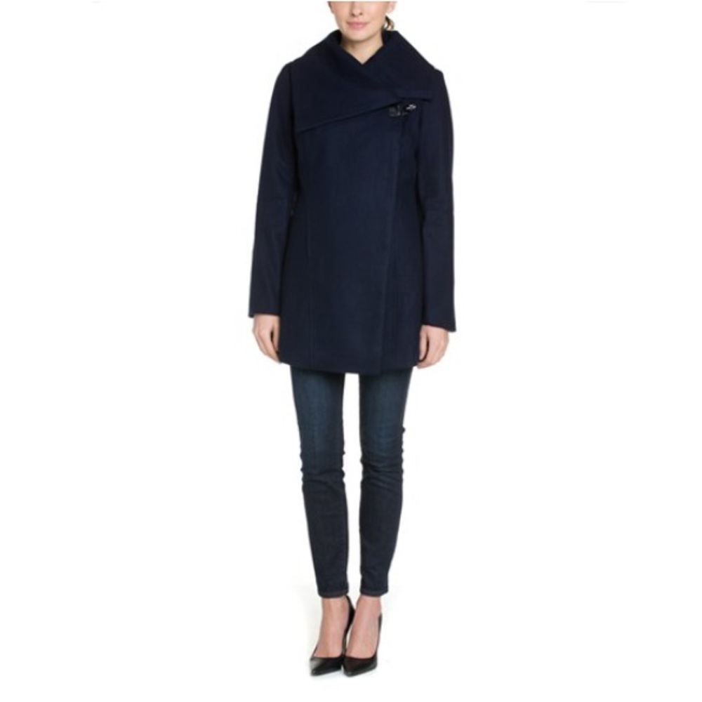 Sam Edelman Kit Clip Wool Coat sz XS in Dark Ink