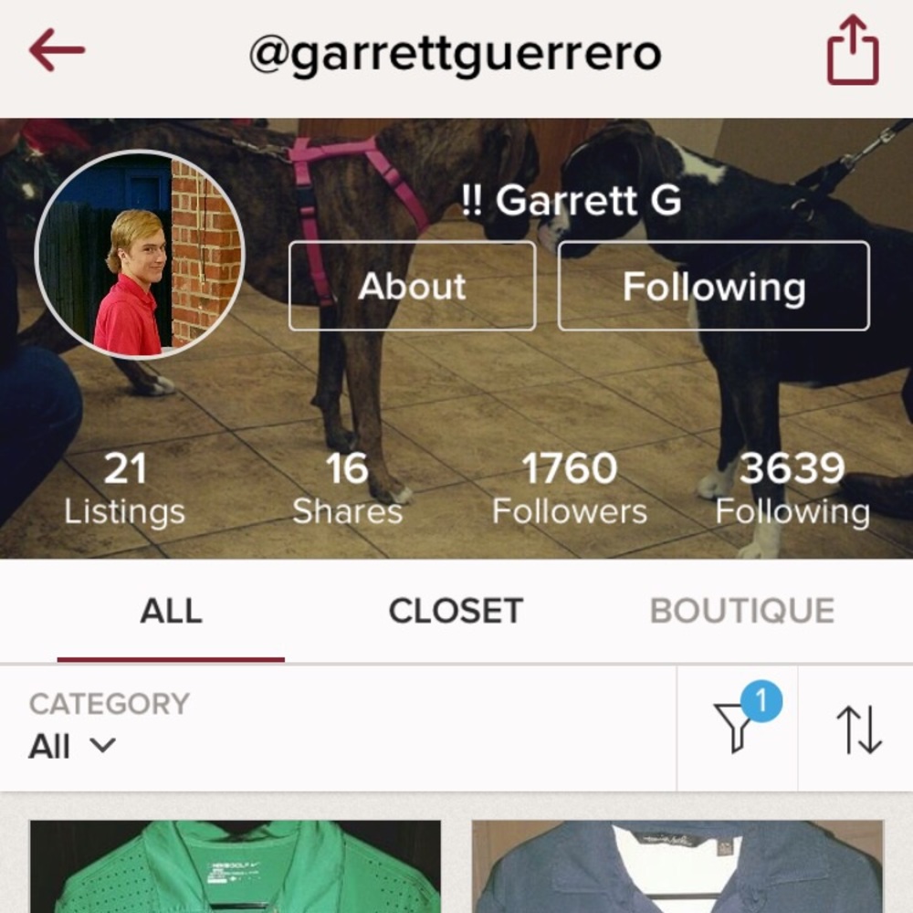 Shoutout Discount on @GarrettGuerrero's Closet