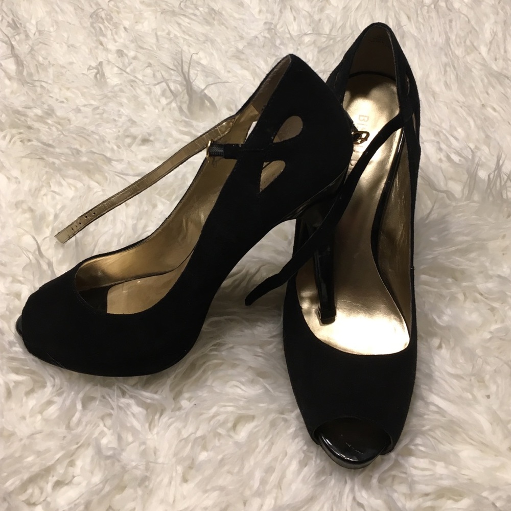 Sexy black heels suede