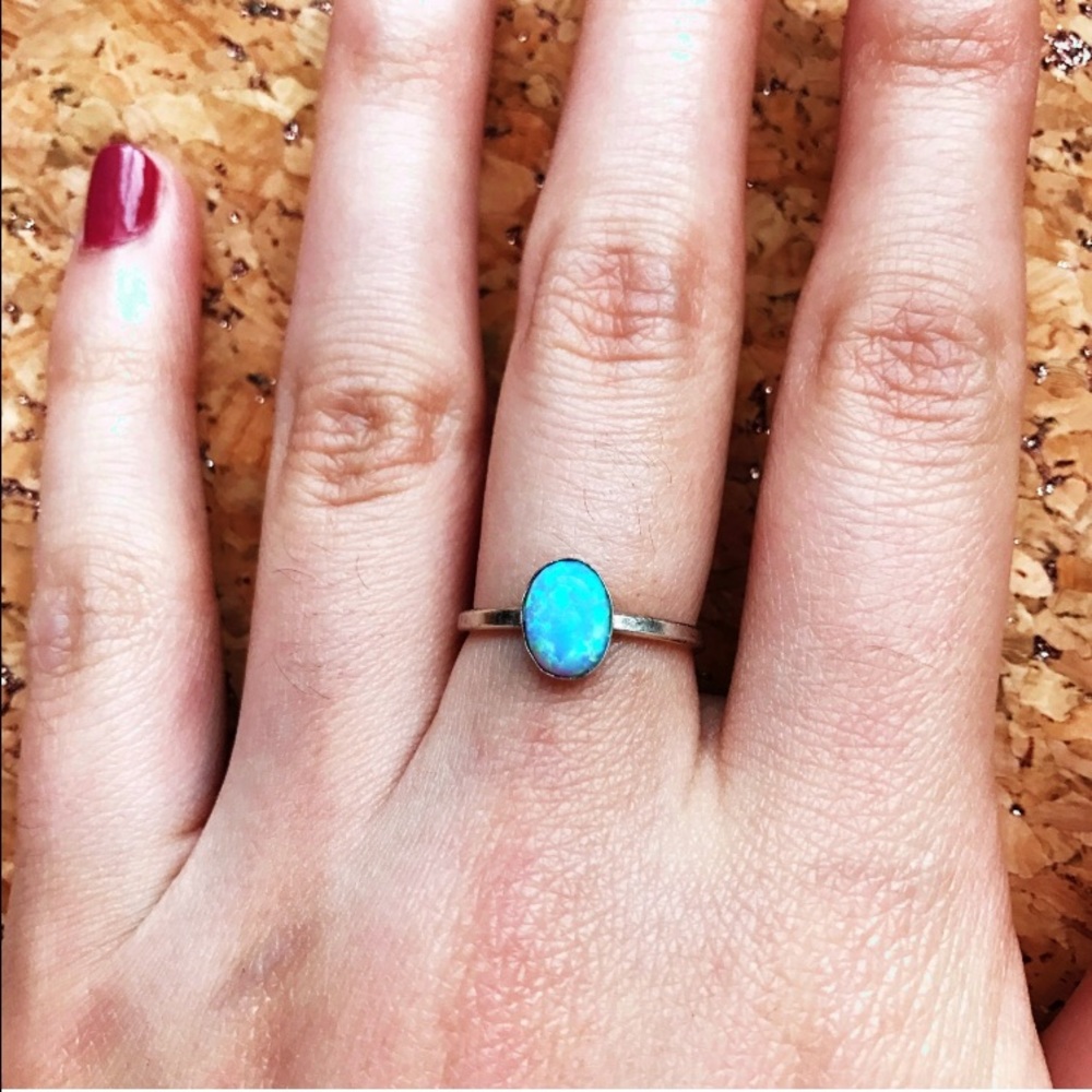 Opal Sterling Silver Ring