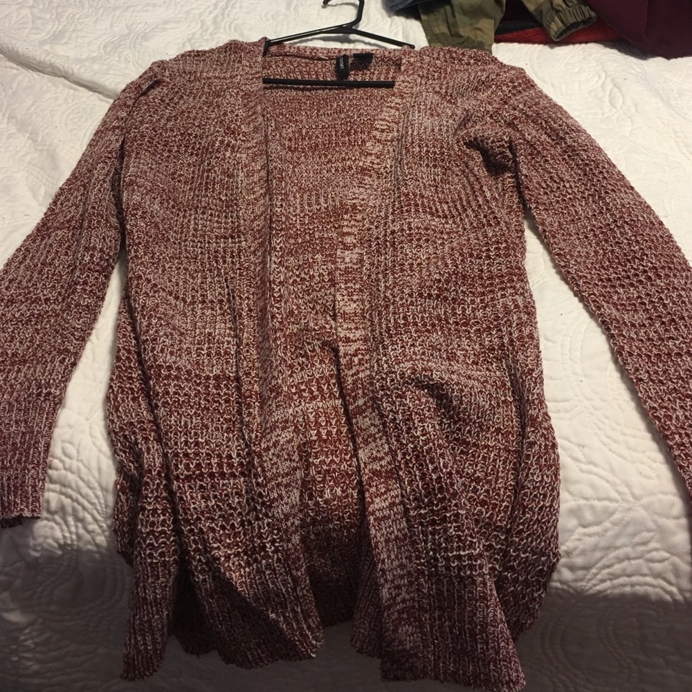 Burgundy and cream Sweater