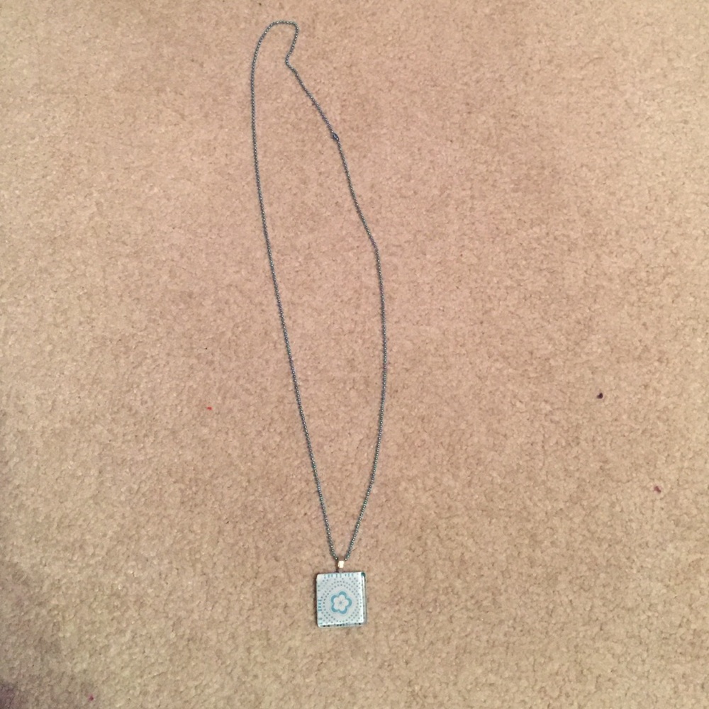Blue Floral Necklace