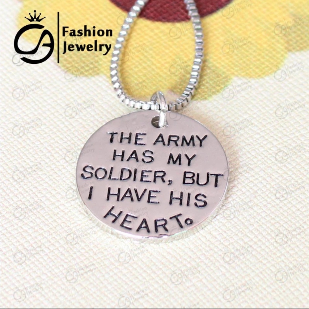 Army heart necklace