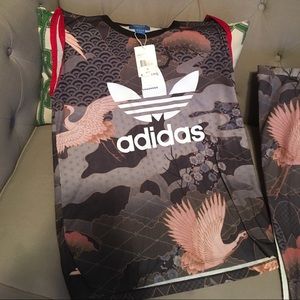 Adidas sports apparel top and pants