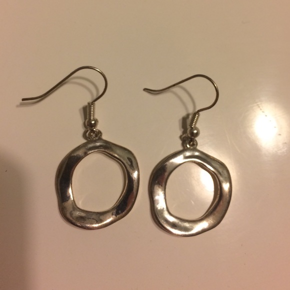 Abstract circle earrings - Picture 2 of 2