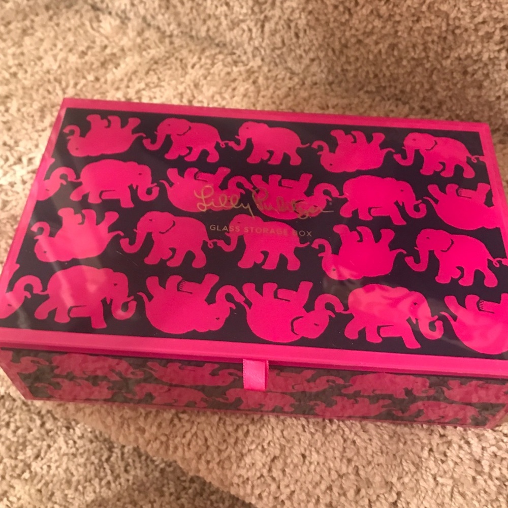 Lilly Pulitzer Glass Storage Box // Tusk In Sun 🐘