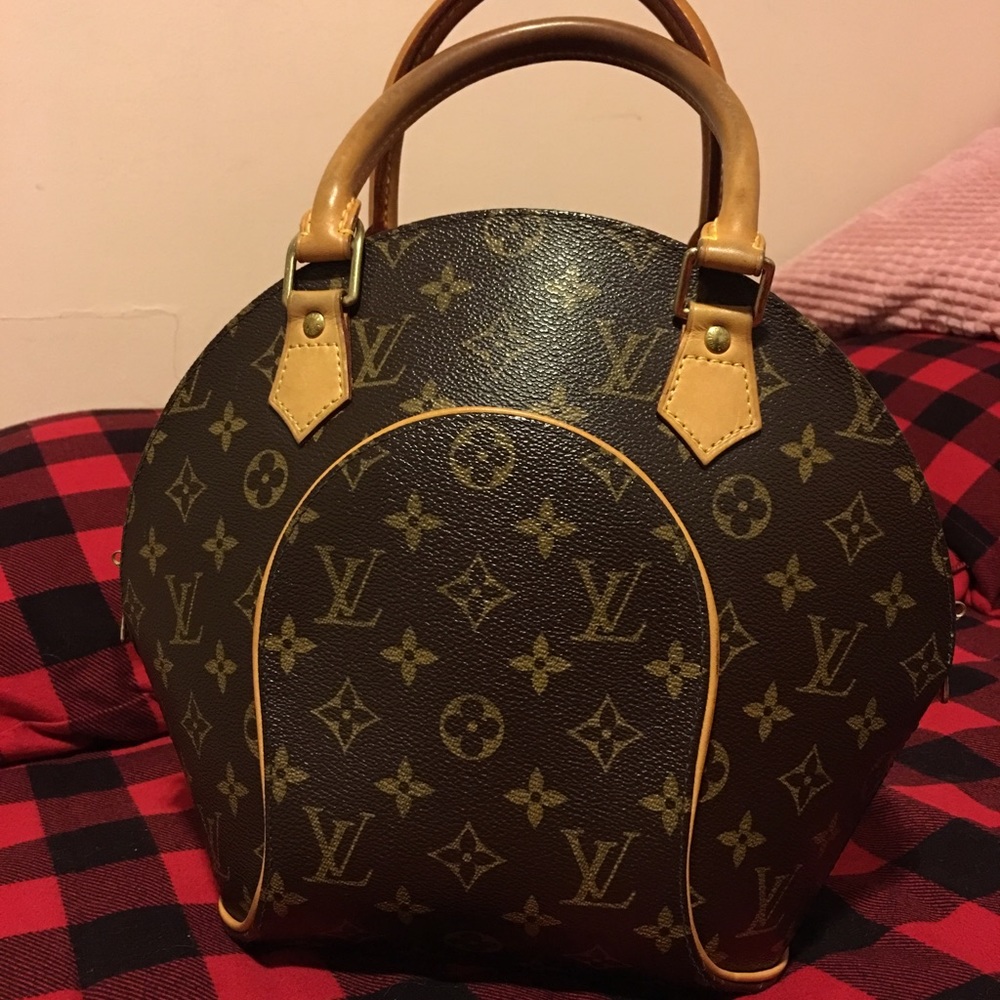 LV canvas shell tote bag