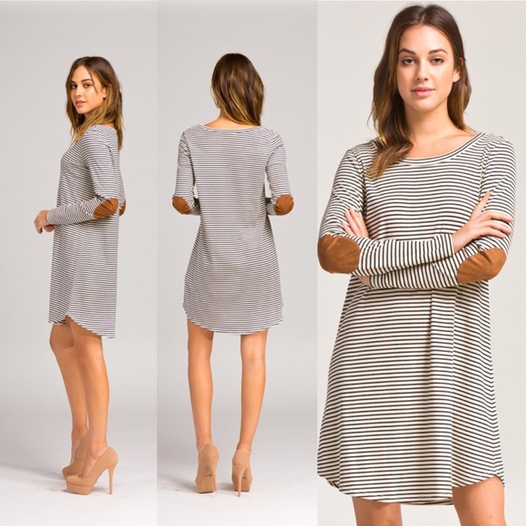 Striped Elbow Dress - Picture 3 of 3