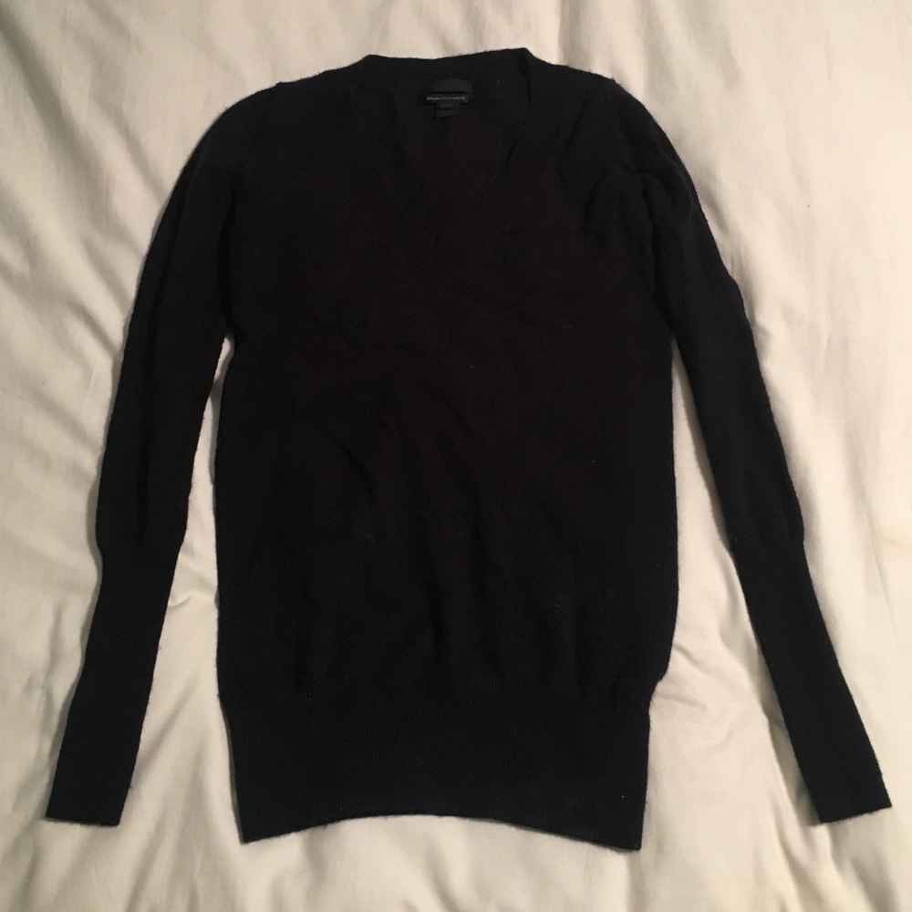 J.CREW // Navy Italian Cashmere V-neck Sweater