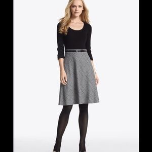 WHBM sweater dress with houndstooth skirt. NWOT 