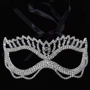 Clear Crystal Rhinestone Masquerade Mask
