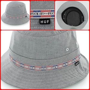 HUF Accessories - HUF "F**K IT" Oxford Bucket Hat HUF Accessories - HUF "F**K IT" Oxford Bucket Hat