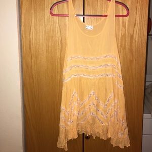Free People voile and lace trapeze slip medium