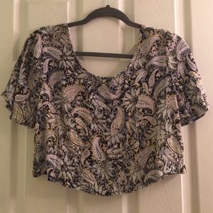 Paisley billabong crop top