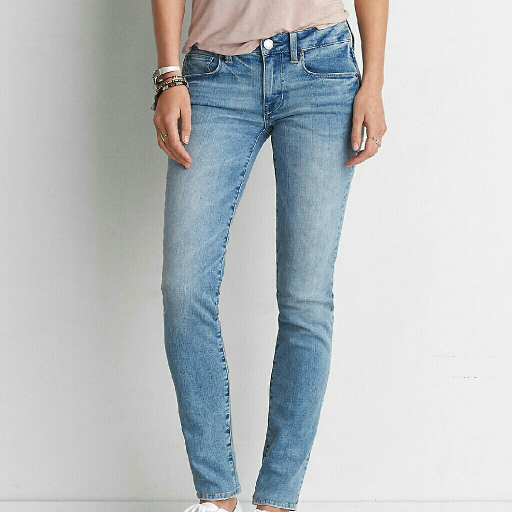 American Eagle skinny stretch distressed jeans