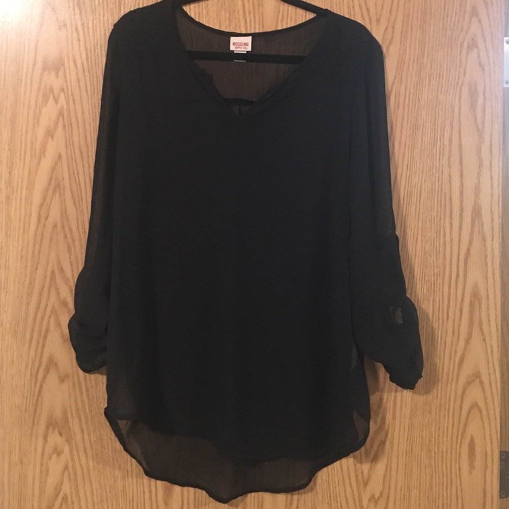 Mossimo black sheer blouse