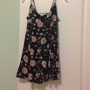 Black floral summer dress