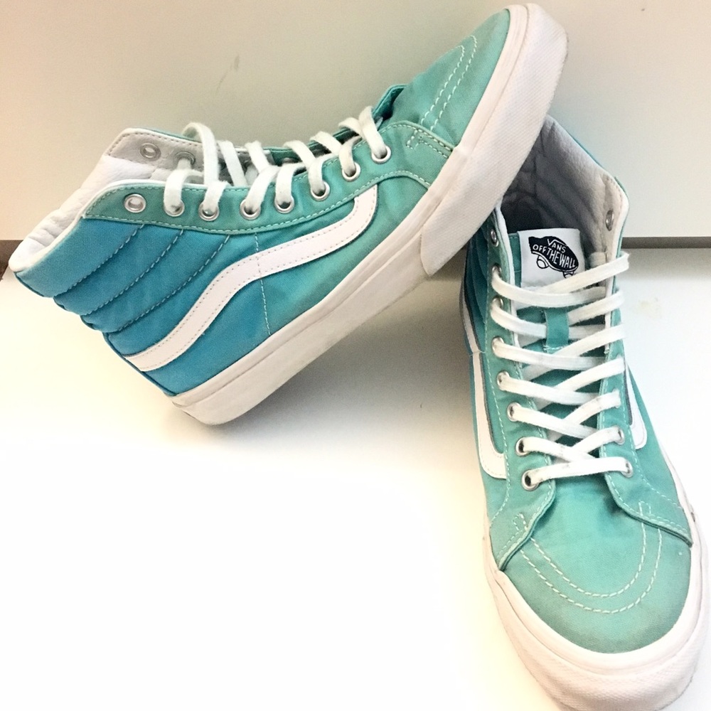 Vans Old Skool Sk8 Hi. Ombré blue-green.