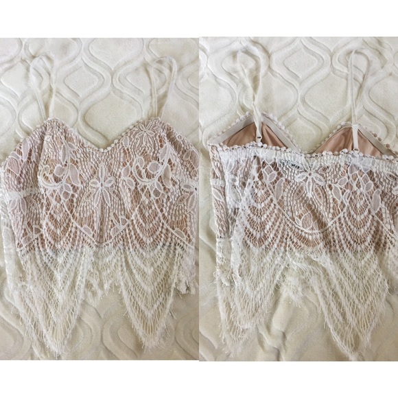 White lace cami crop - Picture 2 of 5