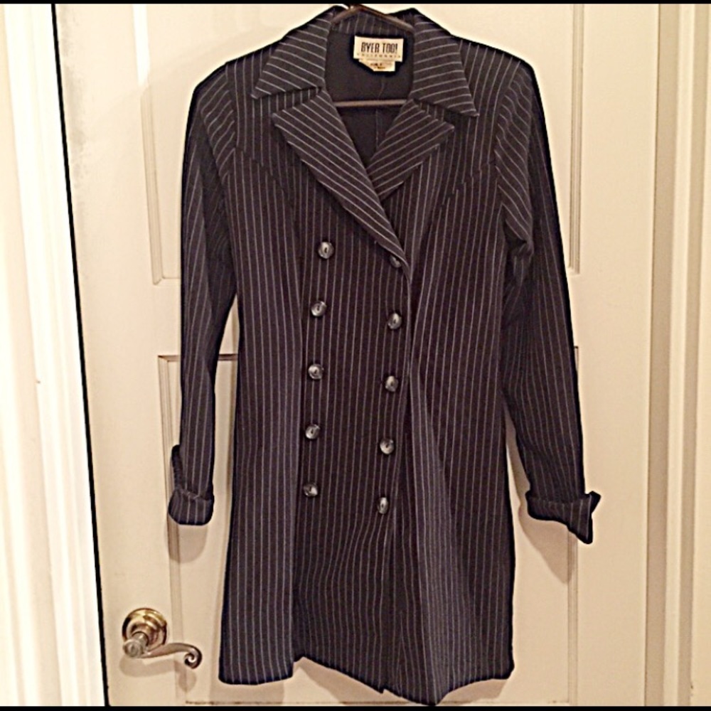 Black Dress with White Stripes