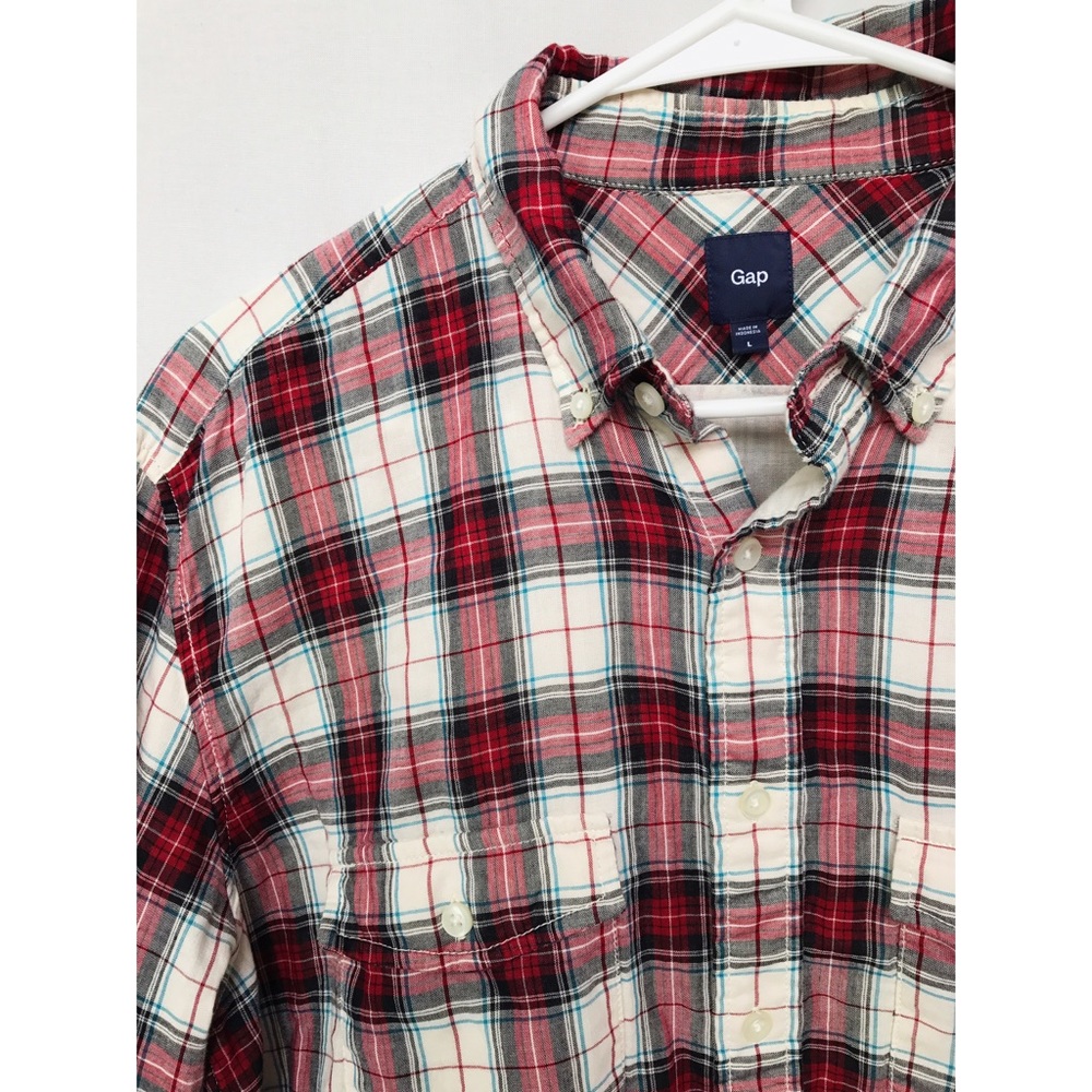 GAP Red Plaid Buttondown